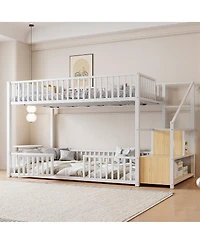 Streamdale Furniture Twin size bunk bed with storage ladder