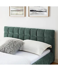 Streamdale Furniture Upholstered Chenille Bed Frame with Storage Drawer
