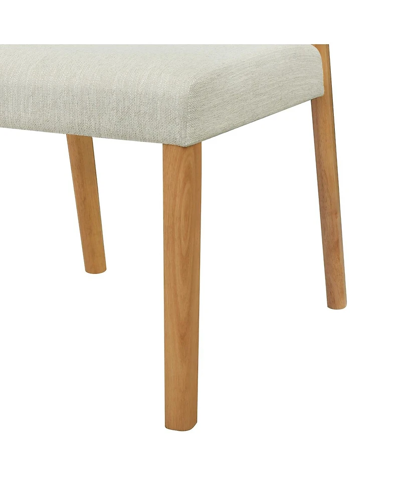 Streamdale Furniture Modern Upholstered Oak Dining Chairs - Set of 2