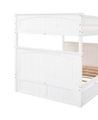 Streamdale Furniture Bunk Bed with Twin Trundle Pine Wood
