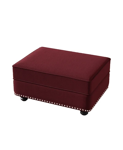 Streamdale Furniture Velvet Ottoman for Single 2 and 3 Seater Sofas
