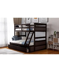 Streamdale Furniture Twin over Full Bunk Bed with Storage