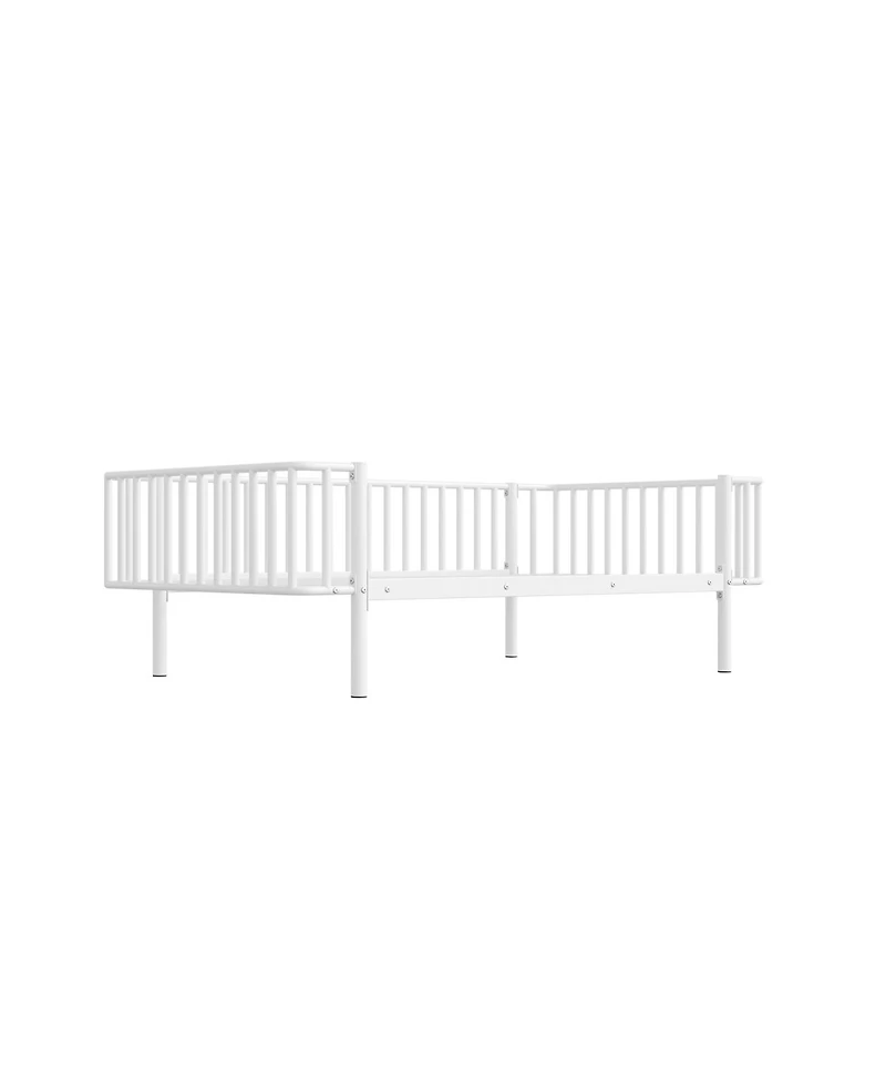 Streamdale Furniture Twin Size Metal Daybed with Sturdy Steel Slat Support