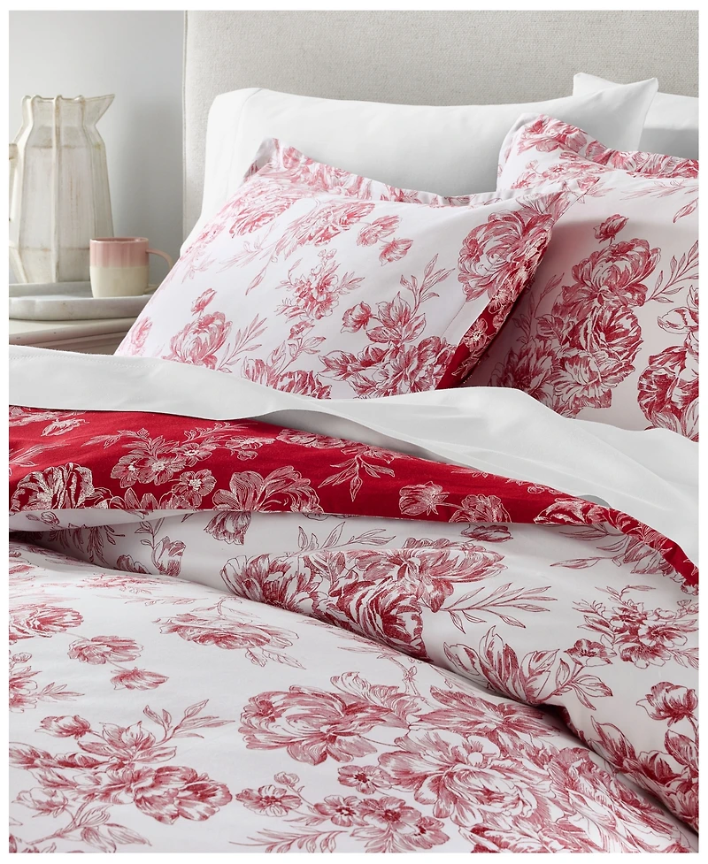 Charter Club Primrose Toile 3-Piece Duvet Cover Set, King, Macy's Exclusive