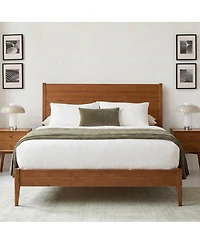 Streamdale Furniture Mid-Century Modern Solid Bamboo King Sled Platform Bed Frame