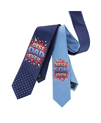 Trafalgar Men's Best Duo Ever Daddy and Me Novelty Silk Neckties