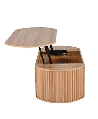 Streamdale Furniture 47.2'' Lift Top Coffee Table with Hidden Storage and Oval Design