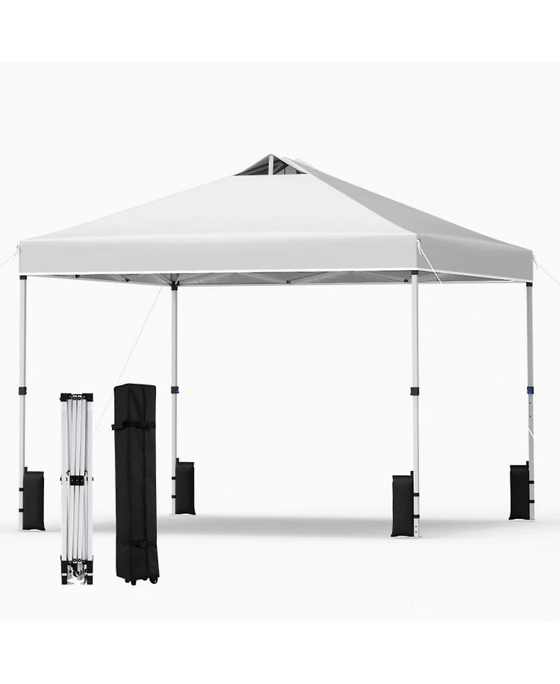 Sugift 10 x 10 Feet Commercial Pop Up Canopy Tent with One-Hand Center Lock