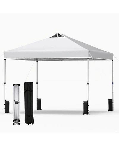 Sugift 10 x 10 Feet Commercial Pop Up Canopy Tent with One-Hand Center Lock