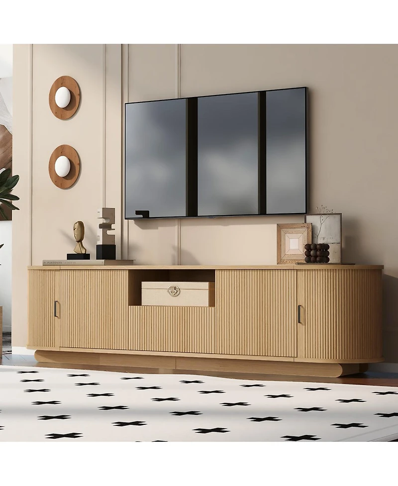 Streamdale Furniture 78.7'' Tv Stand with Sliding Storage Drawer and Open Shelves for 70''-75'' TVs