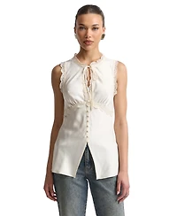 Avec Les Filles Women's Keyhole Cutaway Empire Top