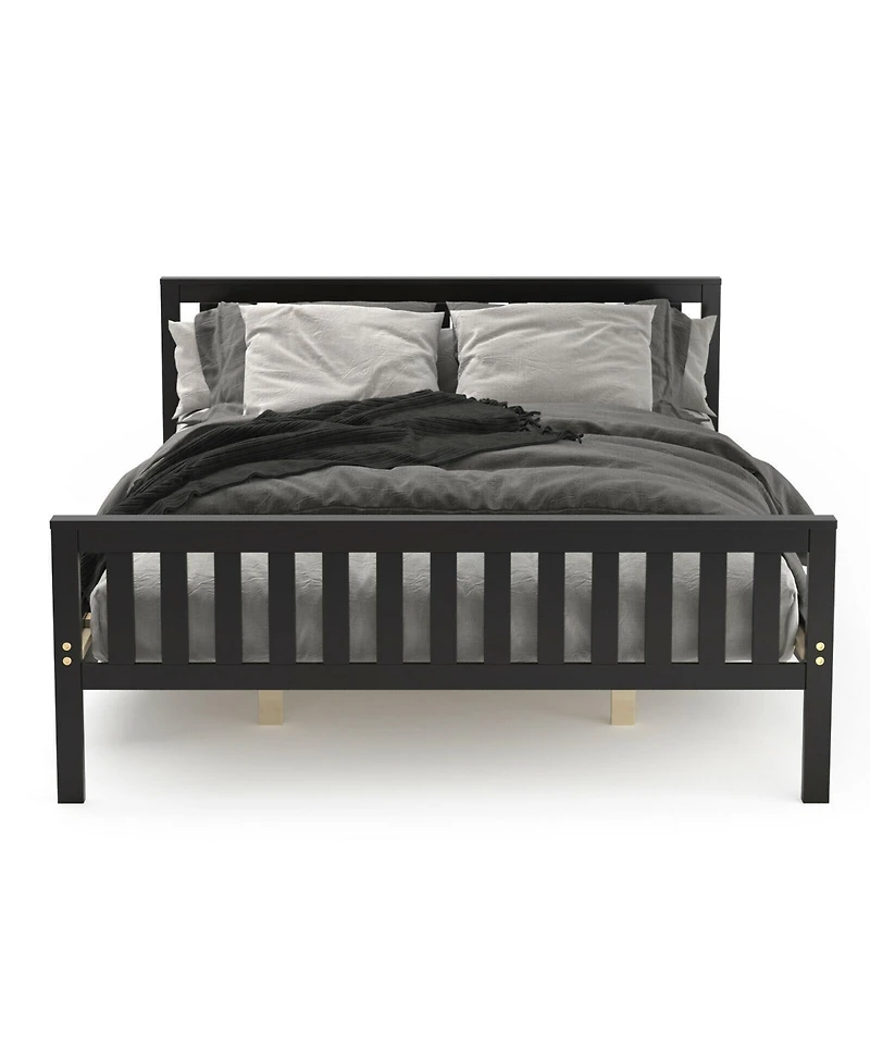 Gouun Queen Wood Platform Bed with Headboard