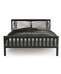 Gouun Queen Wood Platform Bed with Headboard