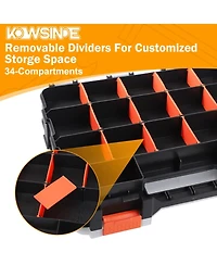 Xdovet Double Side Tool Organizer 34 Compartments Removable Dividers