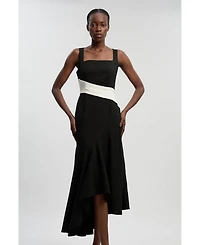Karen Millen Women's Strappy Asymmetric Maxi Dress