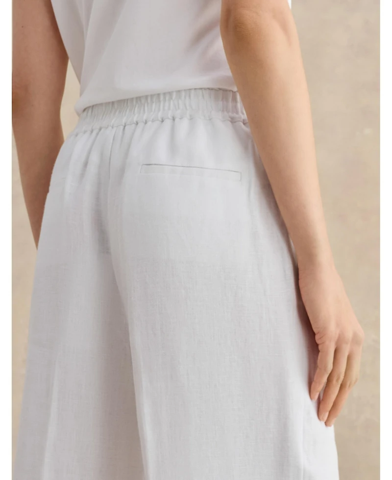 Hobbs London Women's Alessia High-Waist Linen Trousers