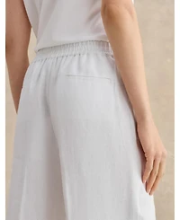Hobbs London Women's Alessia High-Waist Linen Trousers