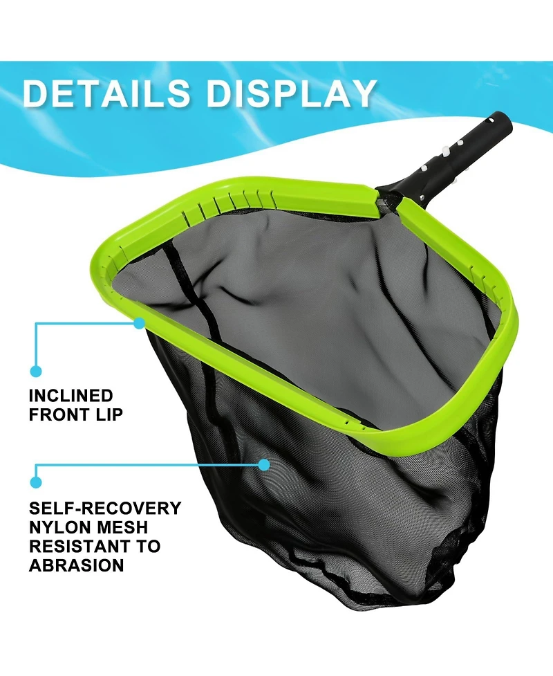 Xdovet Pool Skimmer Net Double Layer Deep Bag Aluminum Frame