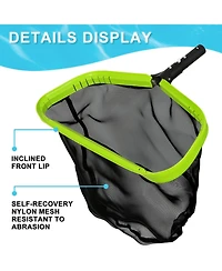 Xdovet Pool Skimmer Net Double Layer Deep Bag Aluminum Frame
