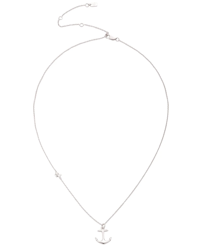 Lauren Ralph Lauren Sterling Silver-Plated Anchor Motif Necklace