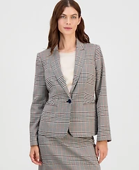 Tahari Asl Women's Single-Button Plaid Blazer
