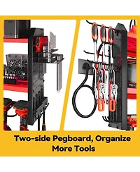 Xdovet Power Tool Organizer Wall Mount Charging Station Metal Rack Drill Holder Outlet Strip