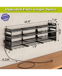 Xdovet Drill Holder Wall Mount Pegboard Metal Rack Power Strip