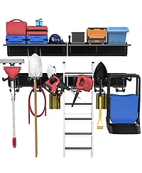Xdovet Wall Mount Overhead Shelving Steel Tool Racks Hooks Floating Shelves