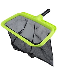 Xdovet Swimming Pool Leaf Skimmer Net Reinforced Frame Deep Rake Plastic Edge