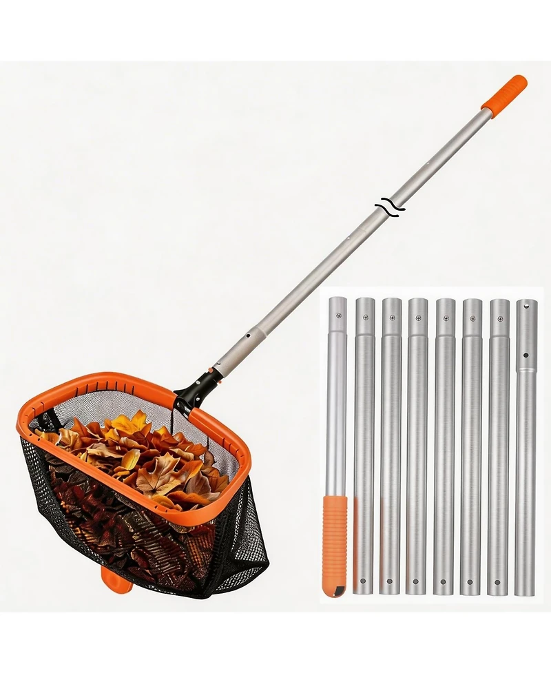Xdovet Pool Skimmer Net Aluminum Pole Leaf Rake