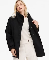 Tahari Women's Double-Faced Funnel Neck Coat
