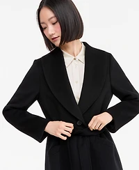 Michael Kors Women's Belted Faux-Fur Trimmed Wrap Coat