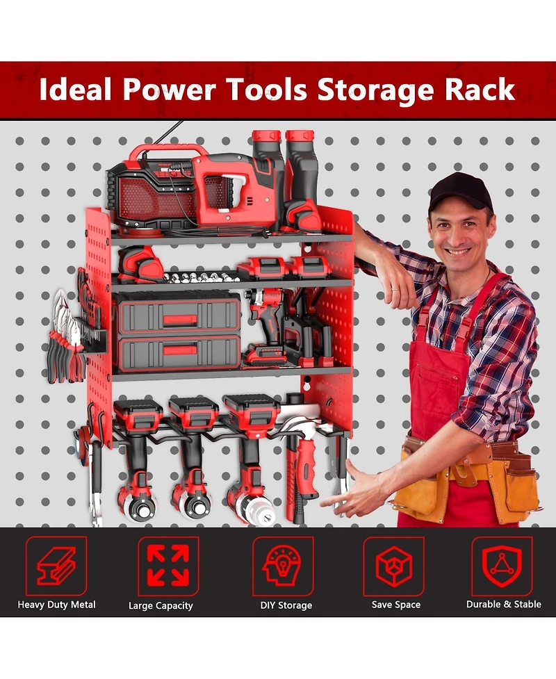 Xdovet Wall-mounted power tool storage rack