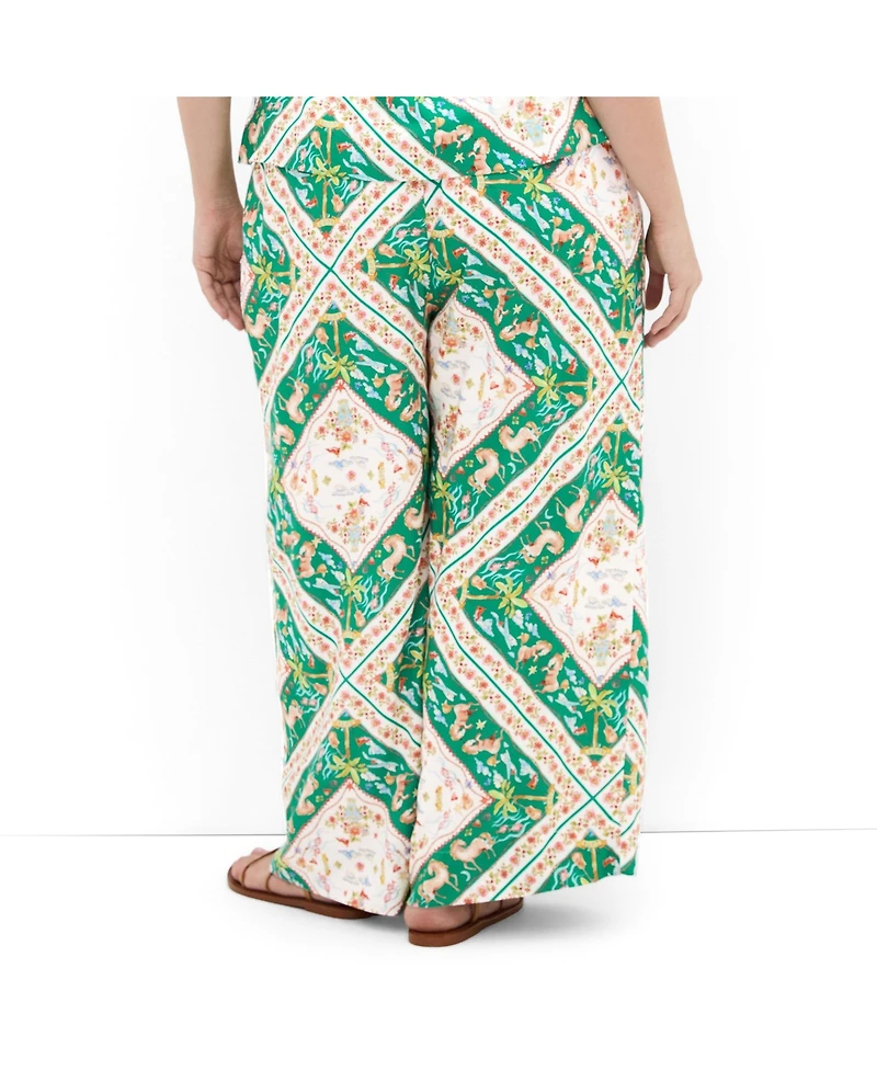 City Chic Women's Plus Jayla Prairie Print Pant