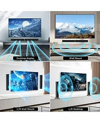 Cowin Bluetooth Soundbar 80W Wireless Tv Soundbar 32inch Split 2 in 1 Detachable Sound Bar for Smart Tv Silver