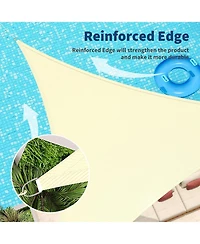gaomon Sun Shade Sail 16' Triangle, Shade Cloth Canopy and Sunshade for Patio - Uv Block Outdoor Shade Sail for Backyard, Deck