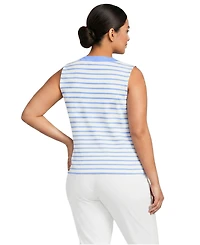 Lands' End Women's Plus Mariner Button Shoulder Tank