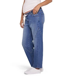 Motherhood Maternity Women's Drawstring Pull On Barrel Jean