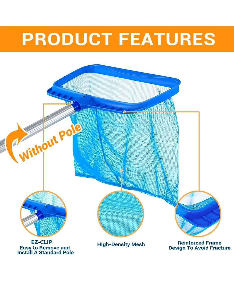 Xdovet Pool Skimmer Net Leaf Rake Debris Removal