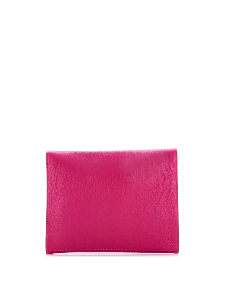 Pre-Owned HERMES Cinhetic Clutch Chevre Mysore