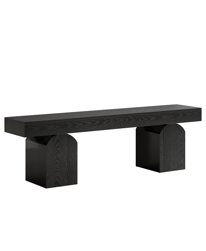 Slickblue 59" Entryway Bench with Arched Bases for Shoes