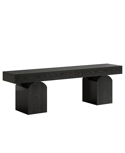 Slickblue 59" Entryway Bench with Arched Bases for Shoes