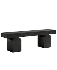 Slickblue 59" Entryway Bench with Arched Bases for Shoes