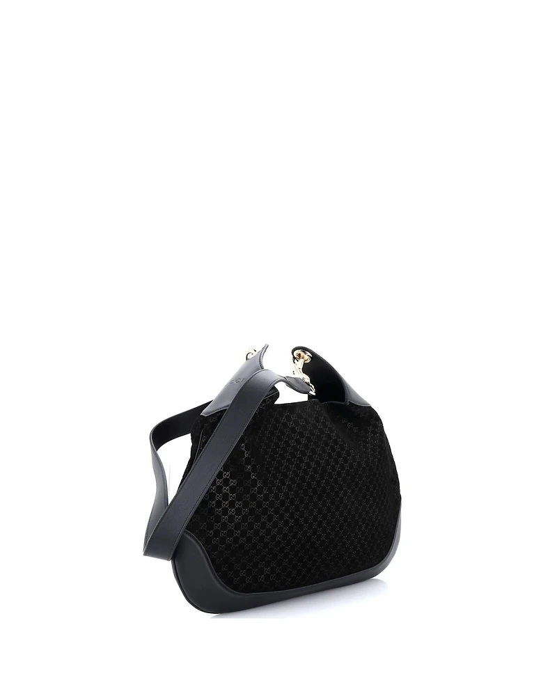 Pre-Owned Gucci Medium B Shoulder Bag Gg Suede