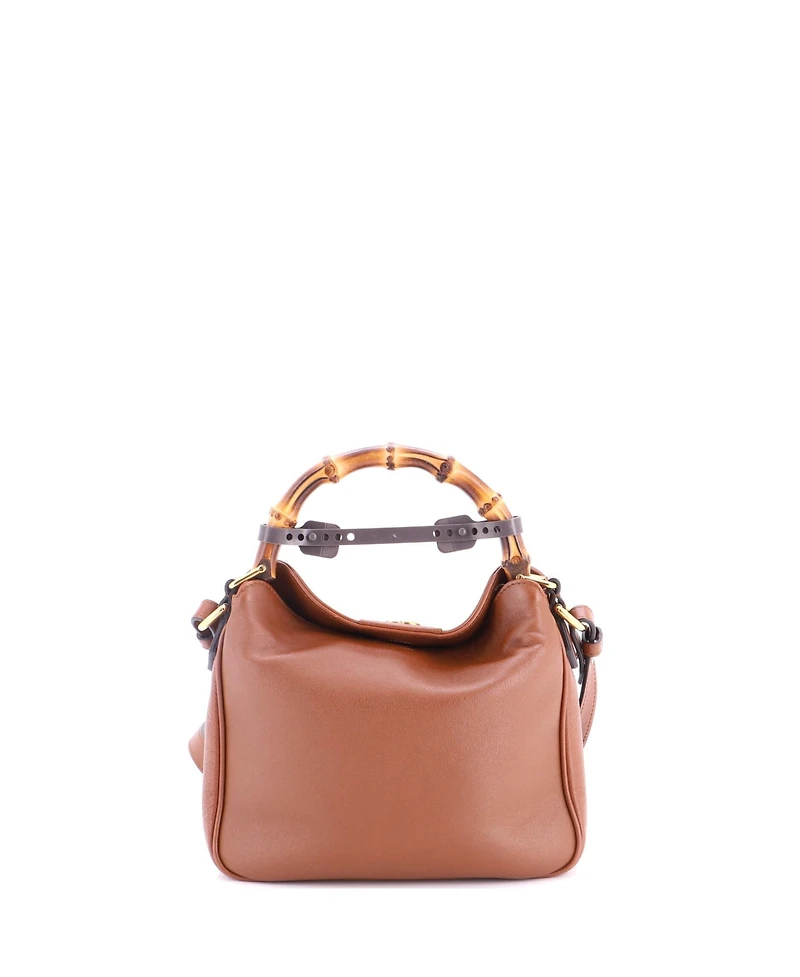 Pre-Owned Gucci Small Diana Nm Bamboo Shoulder Bag Leather