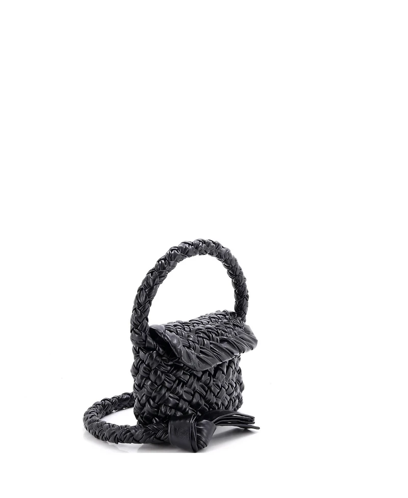 Pre-Owned Bottega Veneta Kalimero Citta Shoulder Bag Intrecciato Plisse Leather