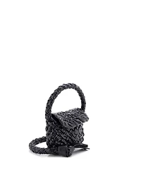Pre-Owned Bottega Veneta Kalimero Citta Shoulder Bag Intrecciato Plisse Leather