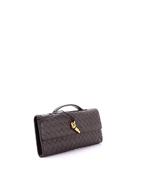 Pre-Owned Bottega Veneta Long Andiamo Top Handle Clutch Intrecciato Nappa