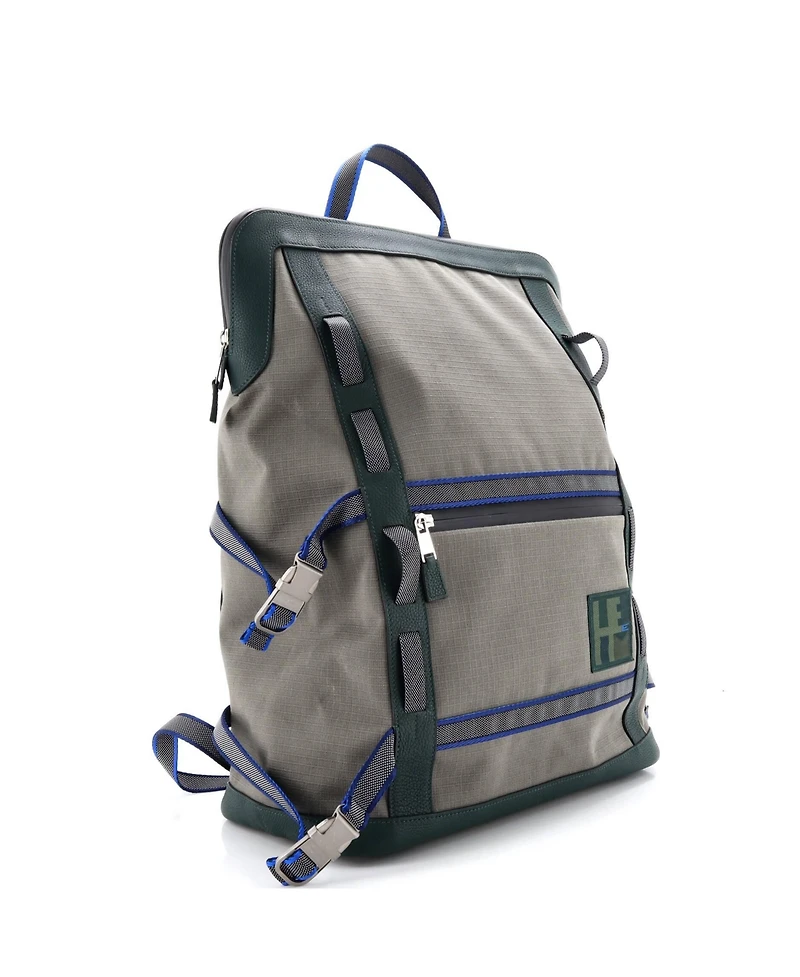 Pre-Owned HERMES Off Piste Backpack Toile with Leather