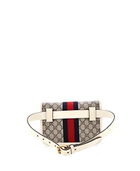 Pre-Owned Gucci Ophidia Flap Belt Bag Gg Coated Canvas with Leather